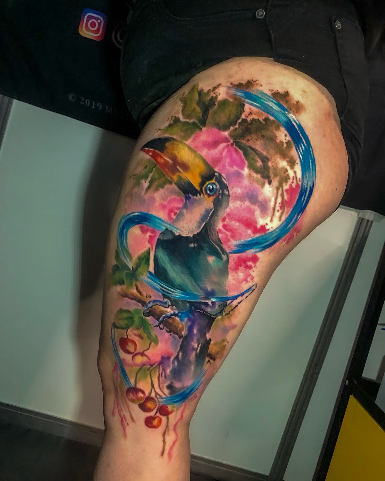 Tatuagem autoral em aquarela por Josi — peça 4