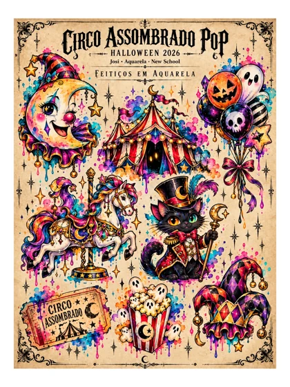 SIMONE-09 — Circo Assombrado — flash de Simone Centeno para o Halloween 2026 em Porto Alegre
