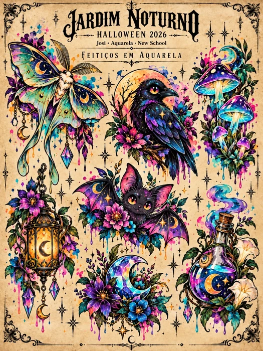 JOSI-06 — Jardim Noturno — flash de Josi para o Halloween 2026 em Porto Alegre