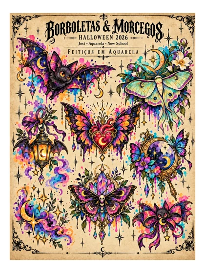 DOUG-09 — Morcegos & Mariposas — flash de Doug de Farias para o Halloween 2026 em Porto Alegre