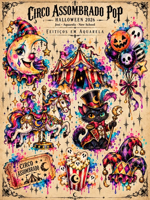 JOSI-05 — Circo Assombrado Pop — flash de Josi para o Halloween 2026 em Porto Alegre